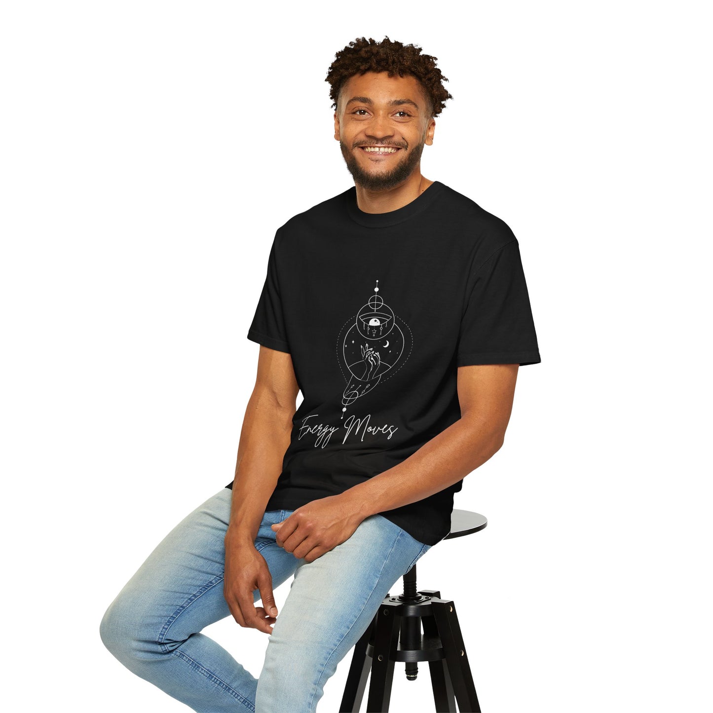 Energy Moves Unisex Garment-Dyed T-Shirt - Mindfulness & Spirituality Vibe