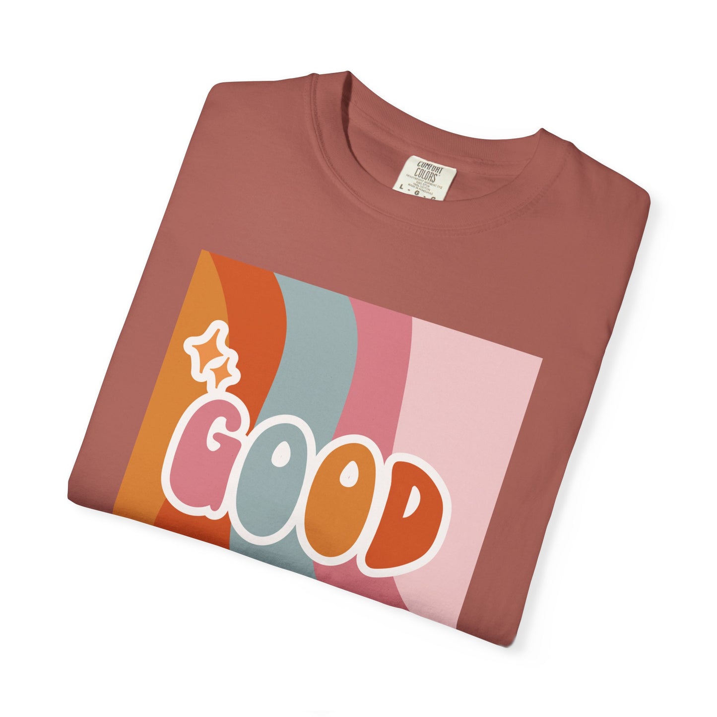 Good Vibes Unisex Garment-Dyed T-Shirt – Relaxed Fit Summer Tee