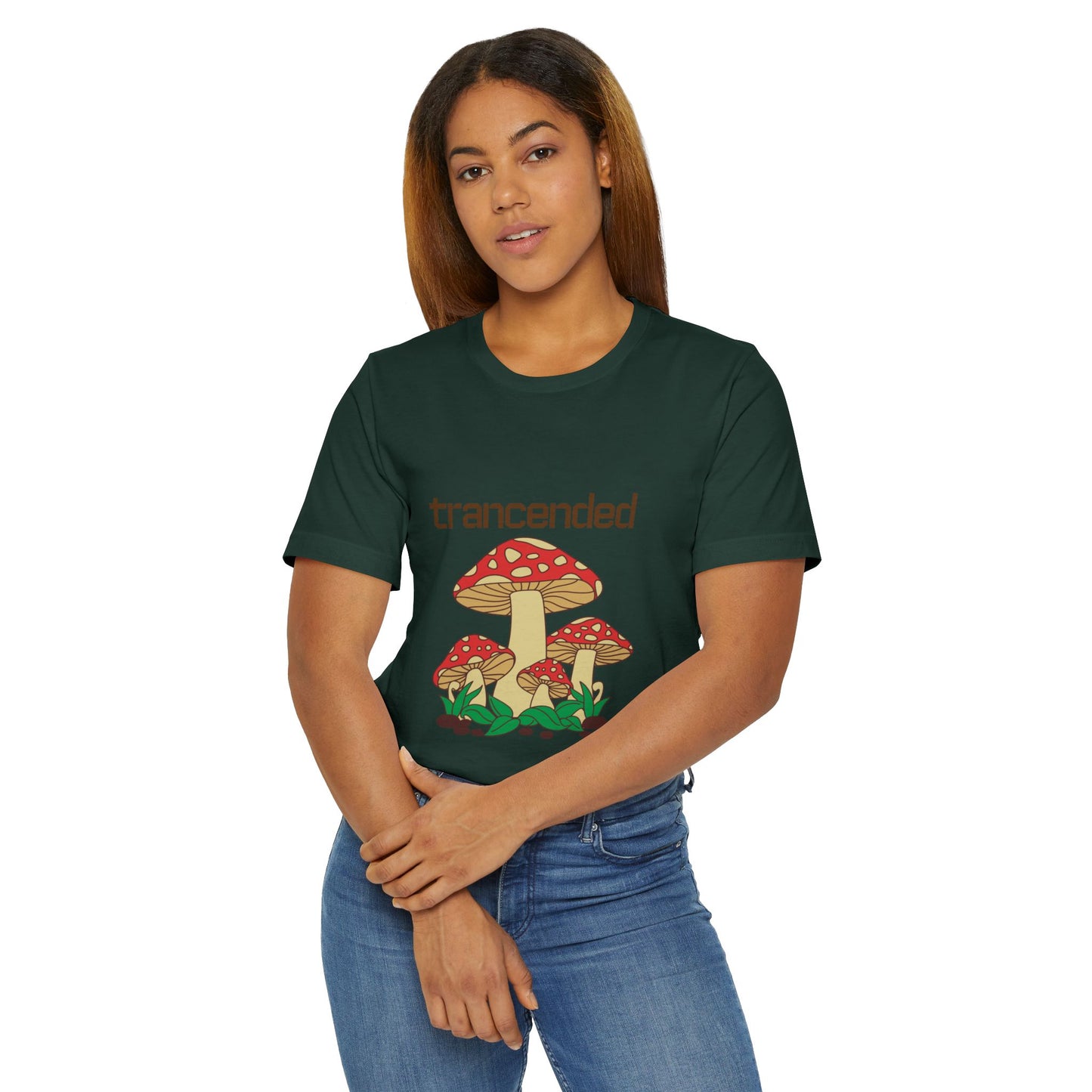 Trancended Mushroom Unisex Jersey T-Shirt - Nature Lovers Tee
