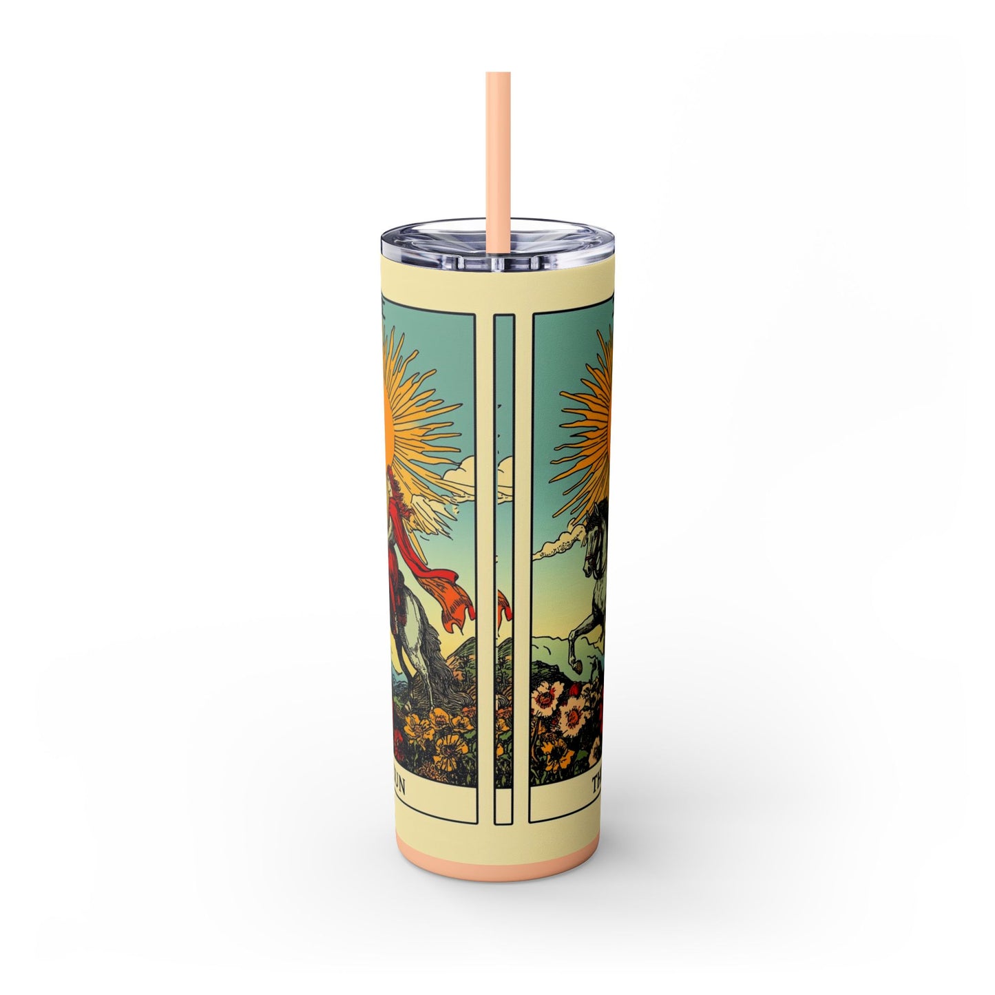 Sunshine Unicorn Skinny Tumbler, 20oz | Gift for Unicorn Lovers, Travel Cup, Reusable Straw, Summer Drinkware, Birthday Gift