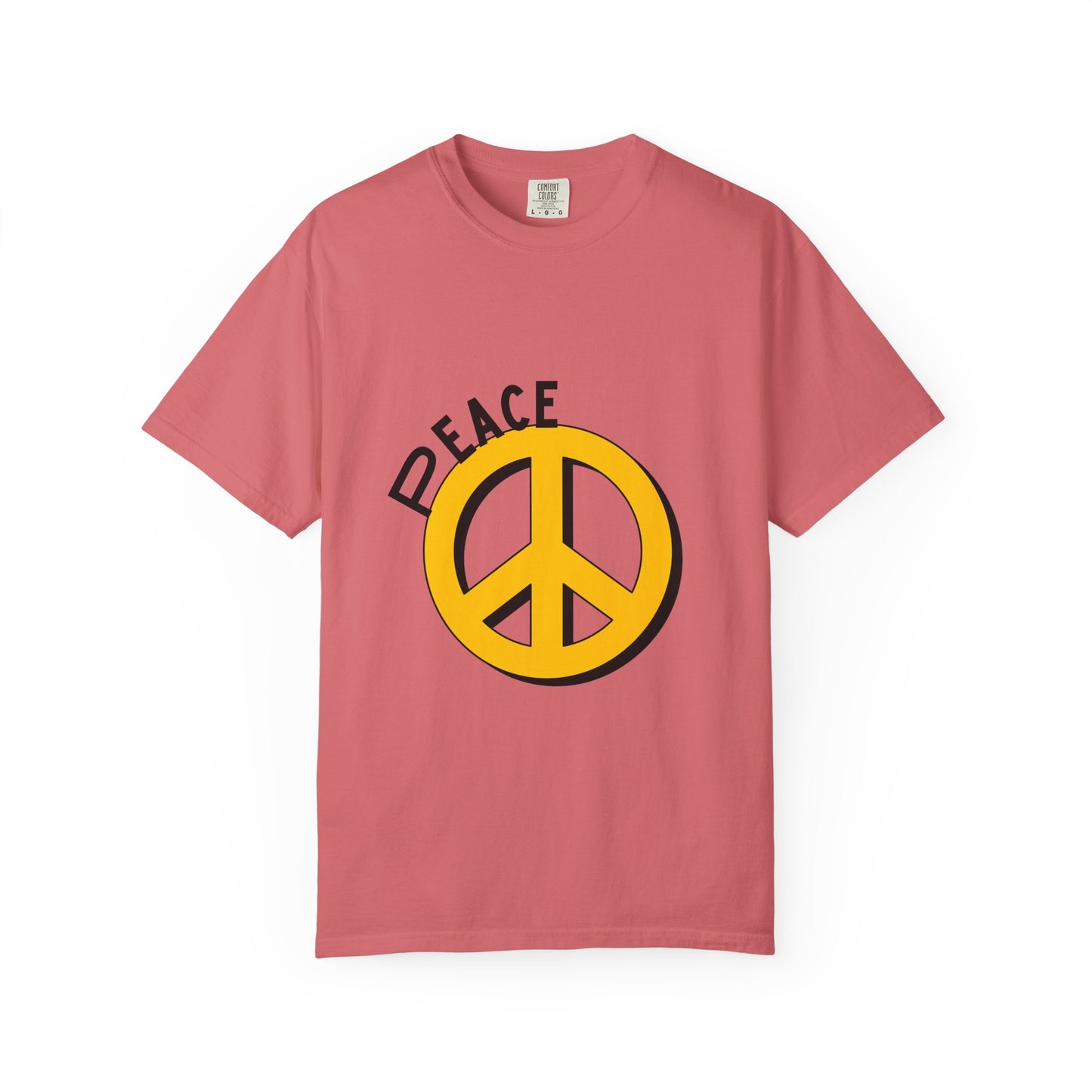 Peace Graphic Unisex T-Shirt - Garment-Dyed White Tee for Casual Vibes