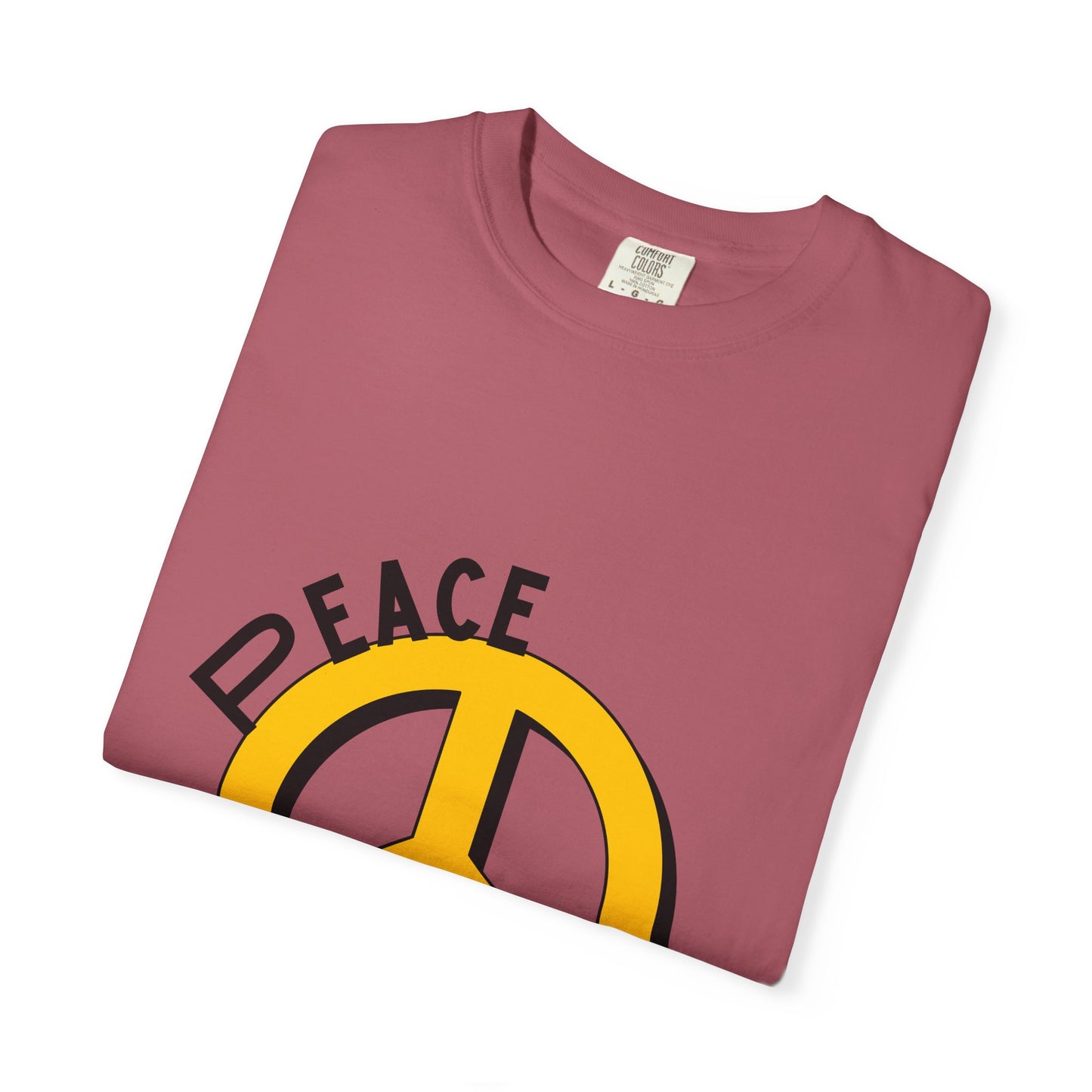 Peace Graphic Unisex T-Shirt - Garment-Dyed White Tee for Casual Vibes