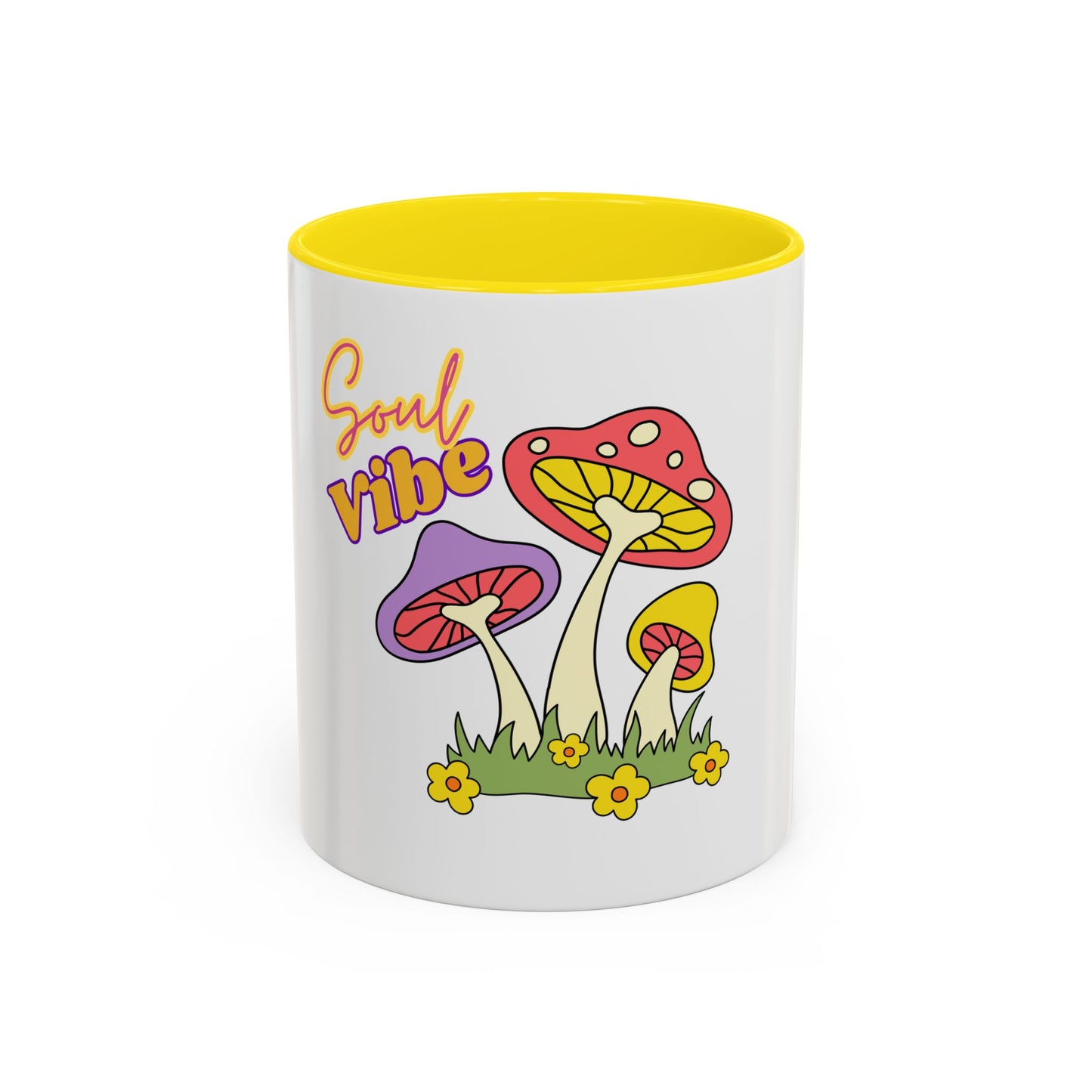 Colorful Soul Vibe Coffee Mug - Inspirational Gift, Fun Kitchenware, Mushroom Decor, Unique Drinkware, Tea Lovers