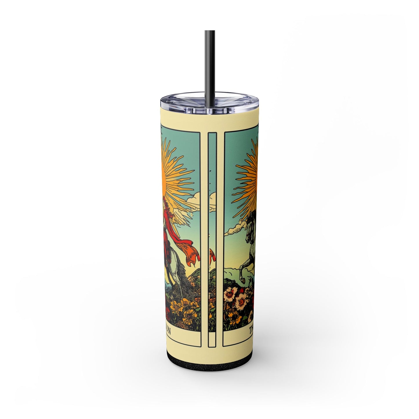 Sunshine Unicorn Skinny Tumbler, 20oz | Gift for Unicorn Lovers, Travel Cup, Reusable Straw, Summer Drinkware, Birthday Gift