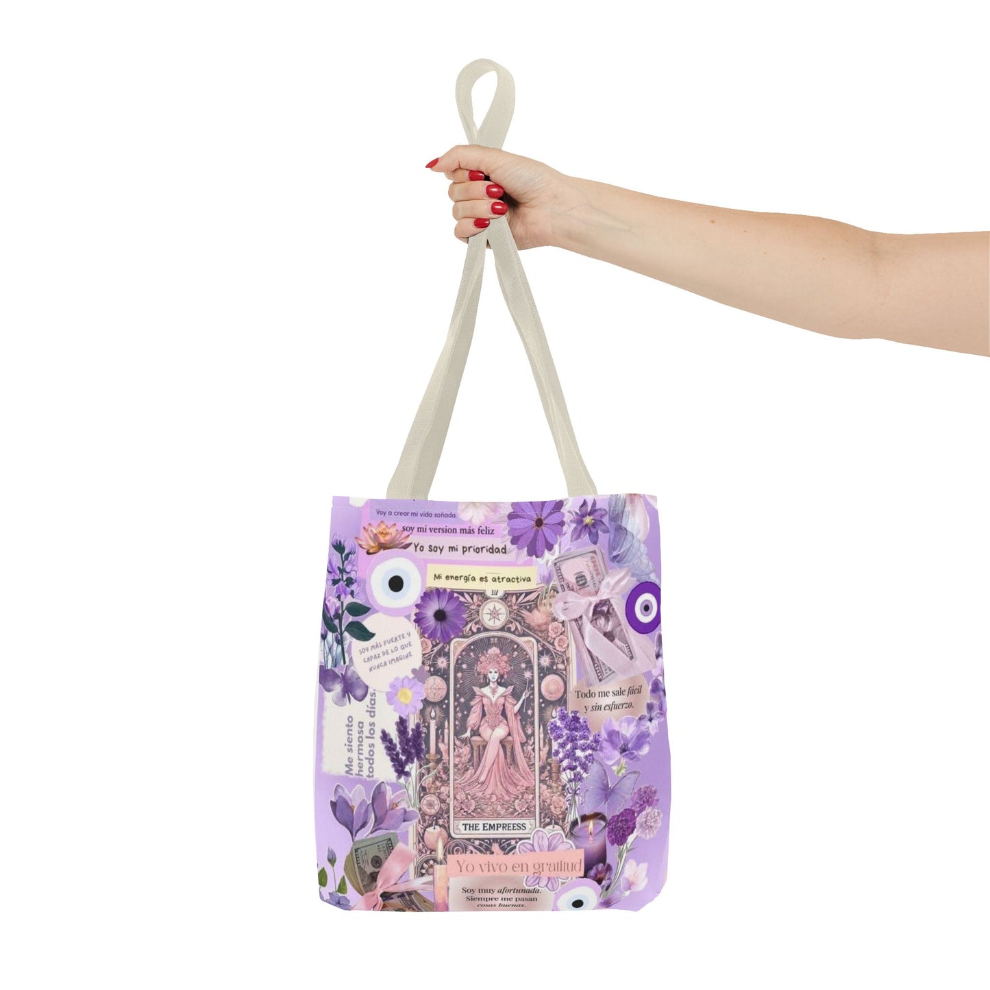 Botanical Inspirational Tote Bag, Eco-Friendly Shopping Bag, Gift for Her, Floral Art Bag, Motivational Quote Carryall