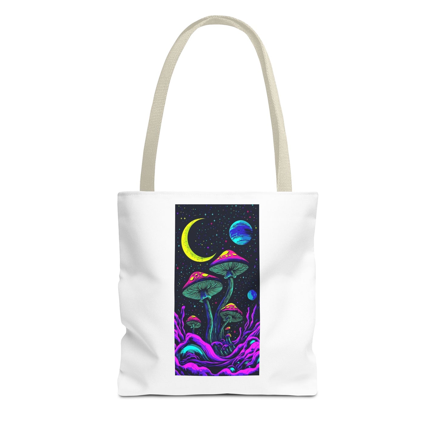 Cosmic Mushroom Tote Bag, Psychedelic Shopping Bag, Eco-Friendly Canvas, Festival Accessory, Gift for Nature Lovers, Boho Style