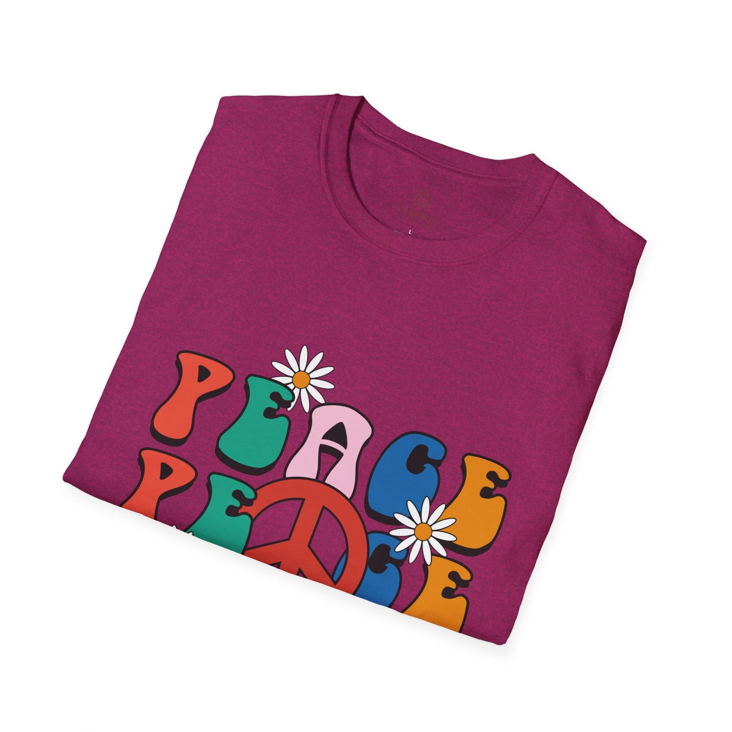 Unisex Softstyle T-Shirt - Retro Peace Design for Comfort Lovers