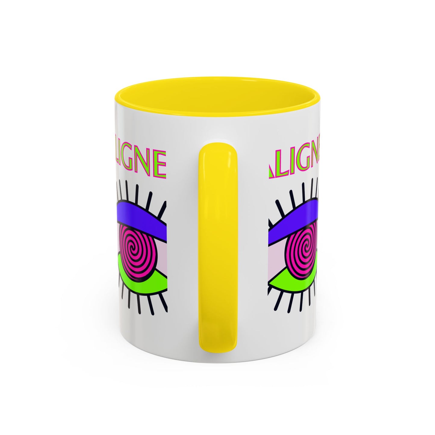 Aligned Eye Accent Coffee Mug - Inspirational Gift, Unique Artwork, Home Decor, Mindfulness Mug, Boho Style