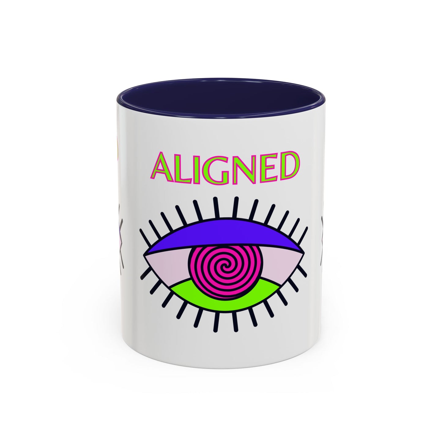 Aligned Eye Accent Coffee Mug - Inspirational Gift, Unique Artwork, Home Decor, Mindfulness Mug, Boho Style