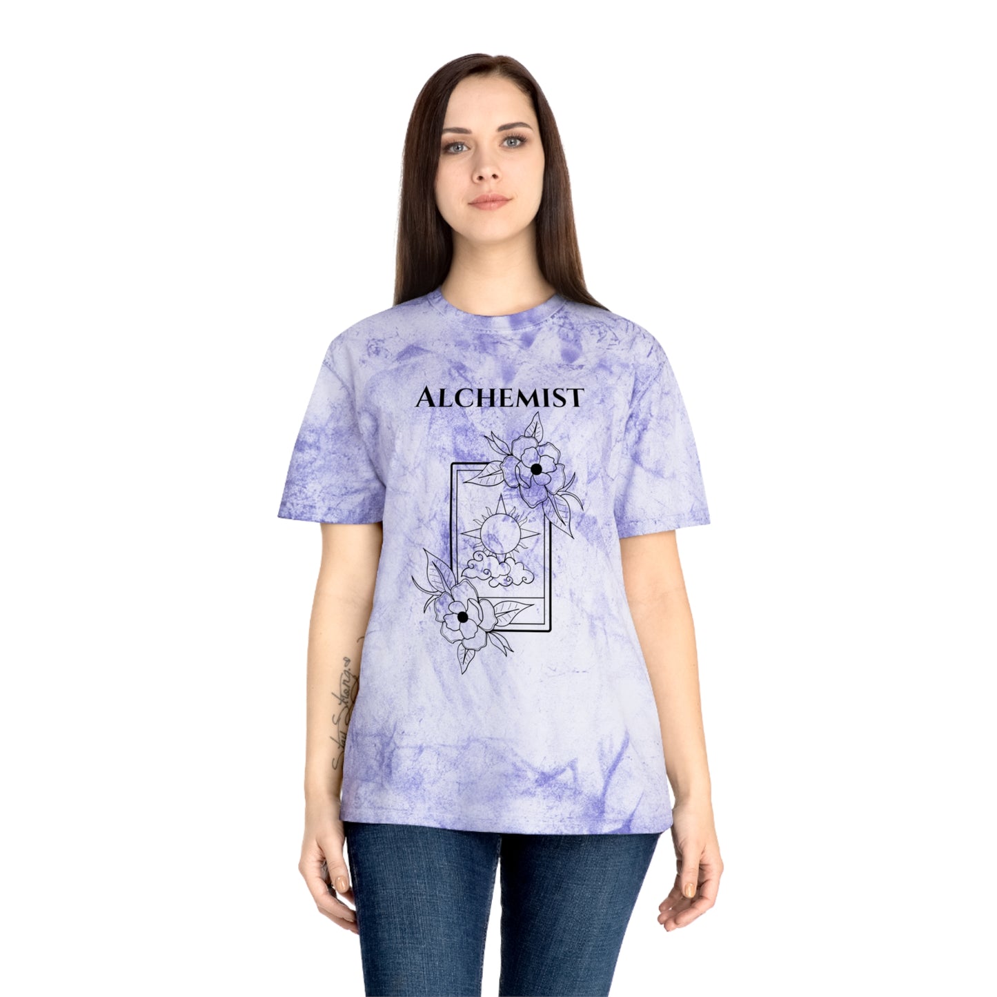 Unisex Alchemist Color Blast T-Shirt - Bohemian Floral Design for Creative Souls
