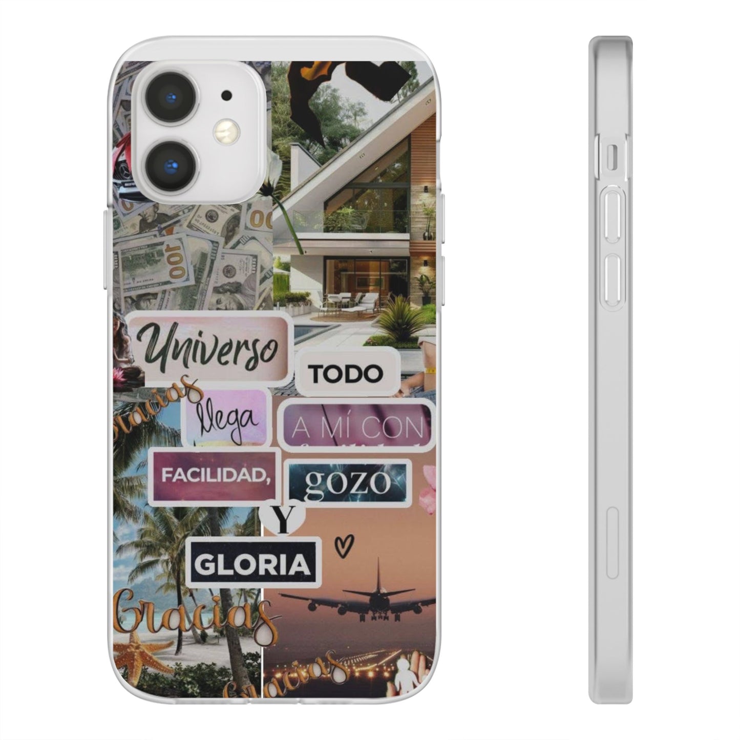 Vibrant Flexi Phone Case with Inspirational Quotes, Bohemian Style, Perfect Gift for Friends, Travelers, Birthdays, Everyday Use