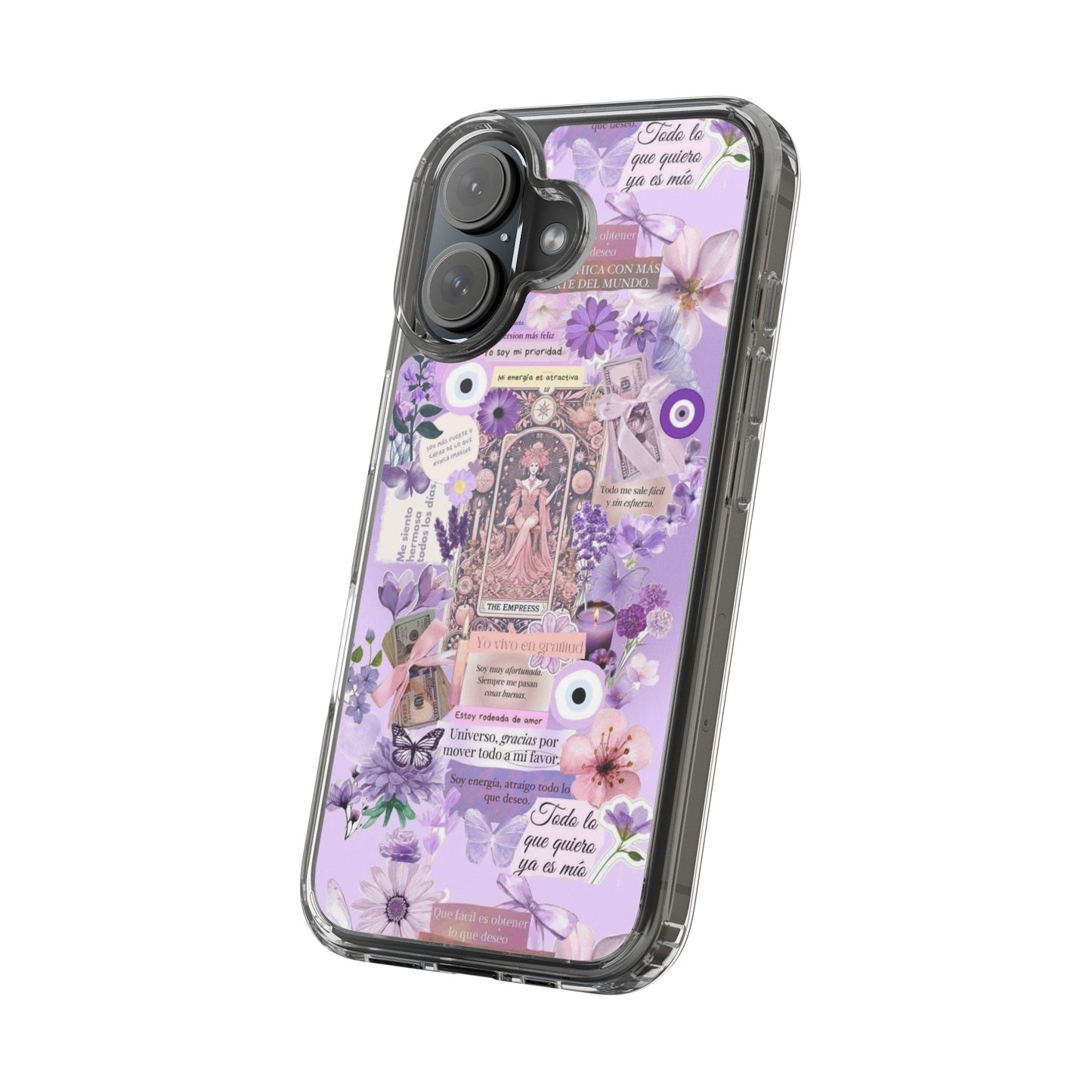 Beautiful Floral Phone Case, Clear Case, Cute Accessories, Gift for Her, Phone Protection, Trendy Tech