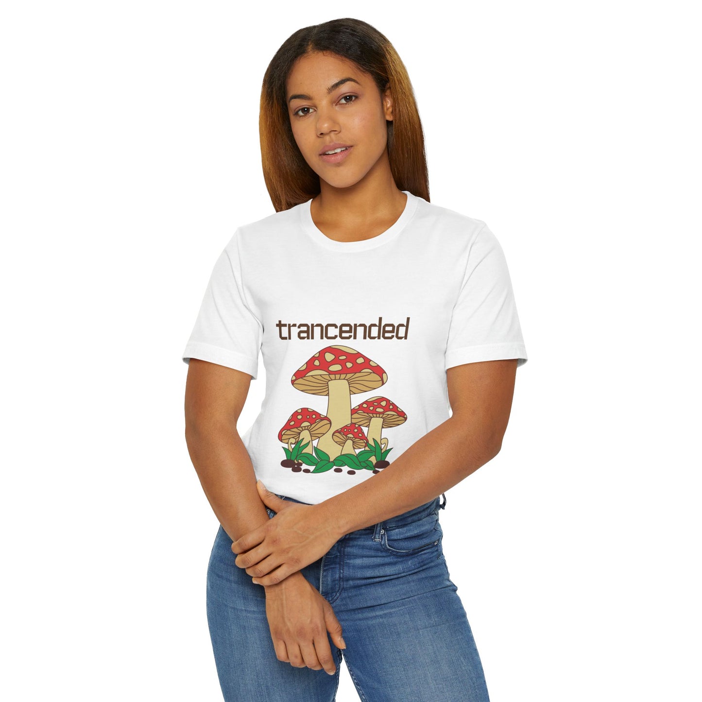 Trancended Mushroom Unisex Jersey T-Shirt - Nature Lovers Tee