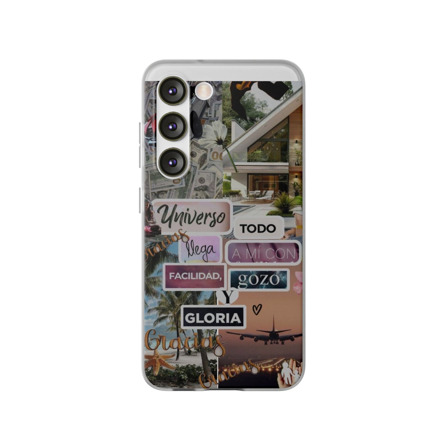 Vibrant Flexi Phone Case with Inspirational Quotes, Bohemian Style, Perfect Gift for Friends, Travelers, Birthdays, Everyday Use