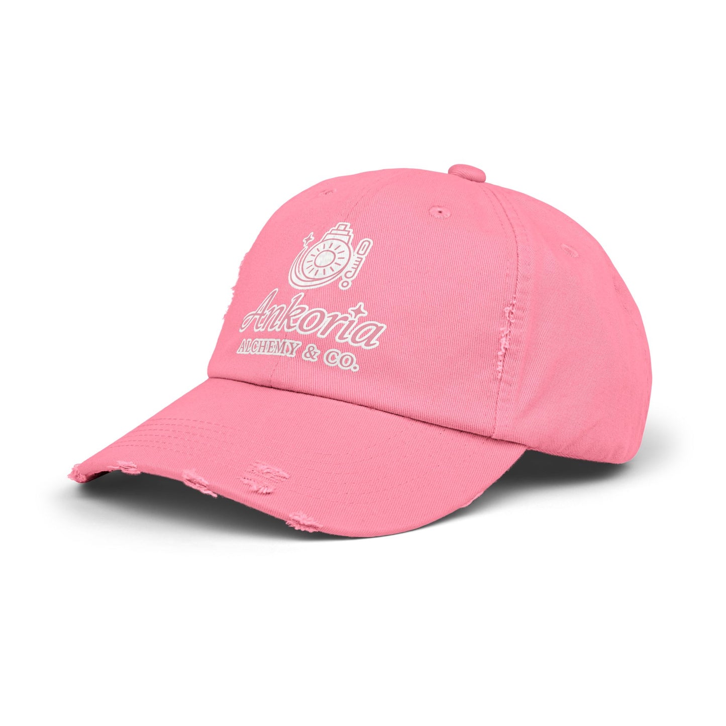 💖 Ankoria Alchemy  Signature Collection Distressed Unisex Cap - Trendy Casual Wear