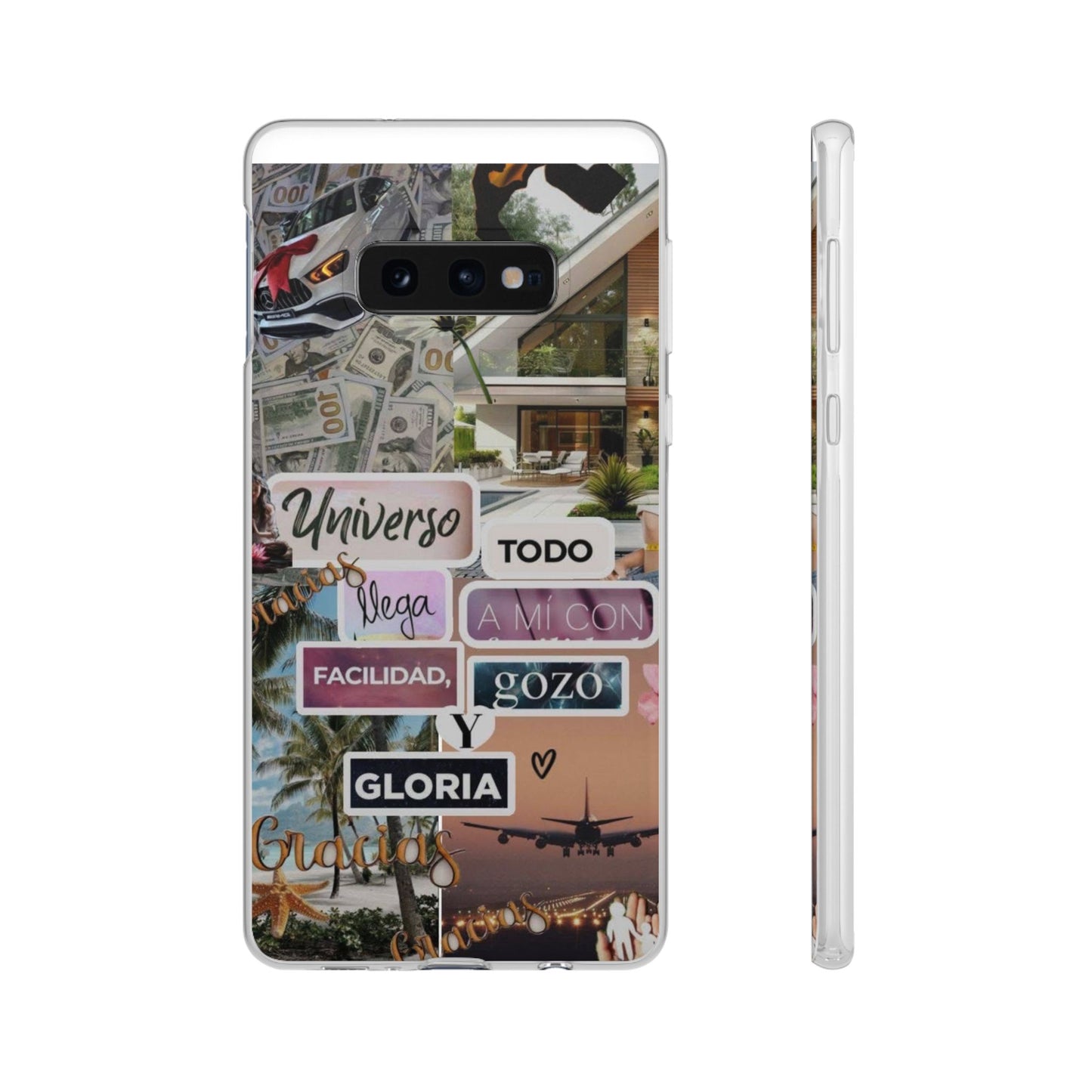 Vibrant Flexi Phone Case with Inspirational Quotes, Bohemian Style, Perfect Gift for Friends, Travelers, Birthdays, Everyday Use