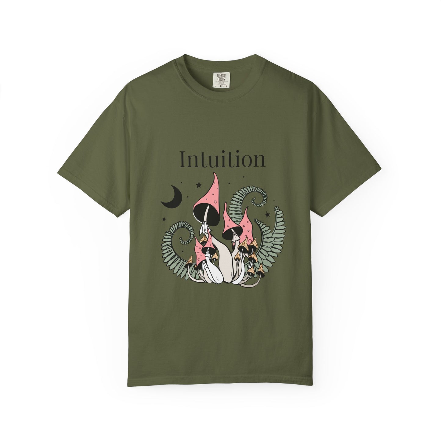Intuition Unisex Garment-Dyed T-Shirt - Whimsical Nature Design