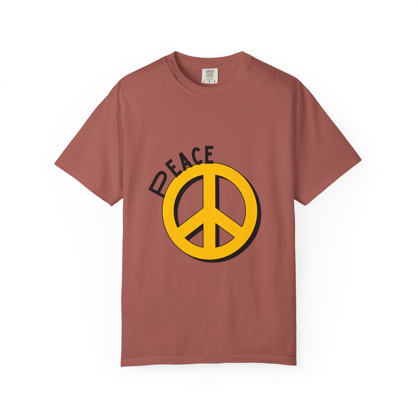 Peace Graphic Unisex T-Shirt - Garment-Dyed White Tee for Casual Vibes
