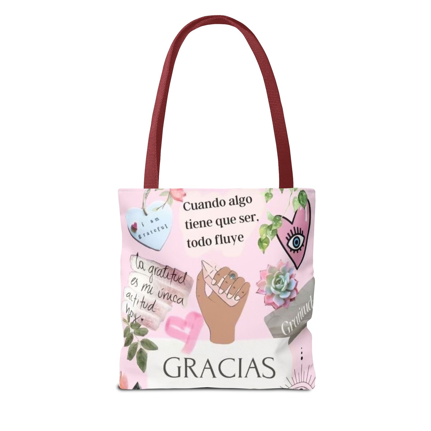 Gratitude Tote Bag, Inspirational Canvas Shopper, Thank You Gift, Boho Style Carryall, Positive Vibes Bag