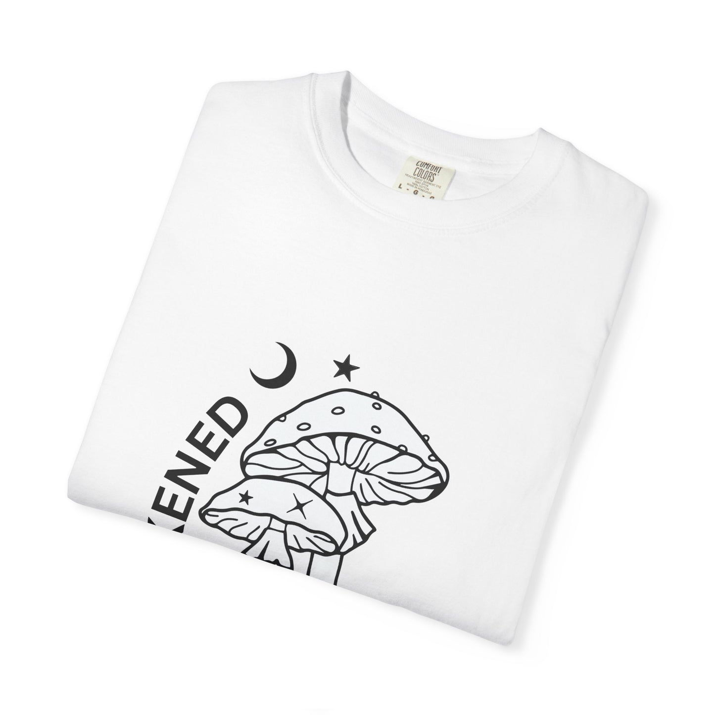 Unisex Garment-Dyed T-Shirt - "Awakened" Mushroom Design for Nature Lovers