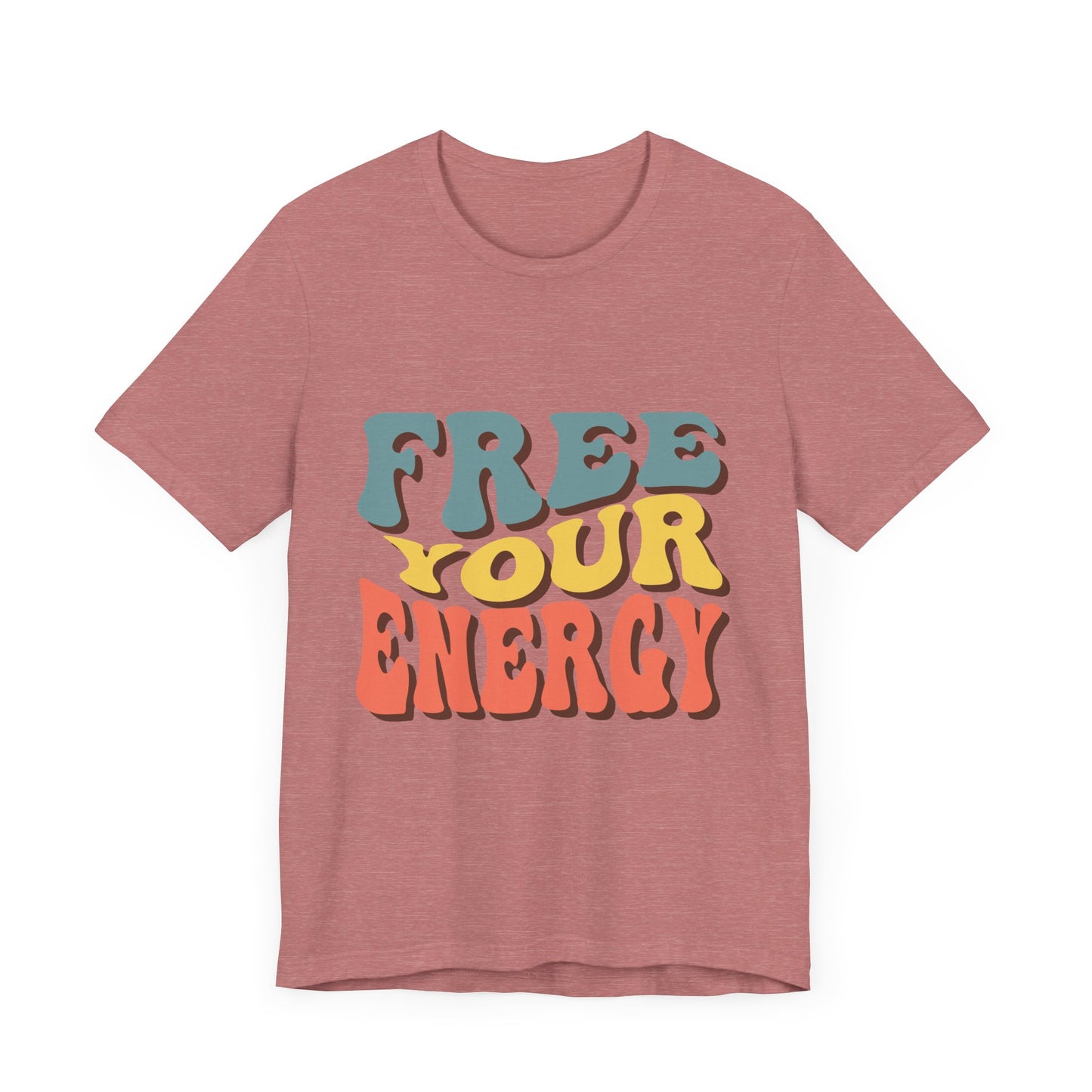 Free Your Energy Unisex Jersey Tee - Vibrant Retro Style for Relaxation & Self-Expression