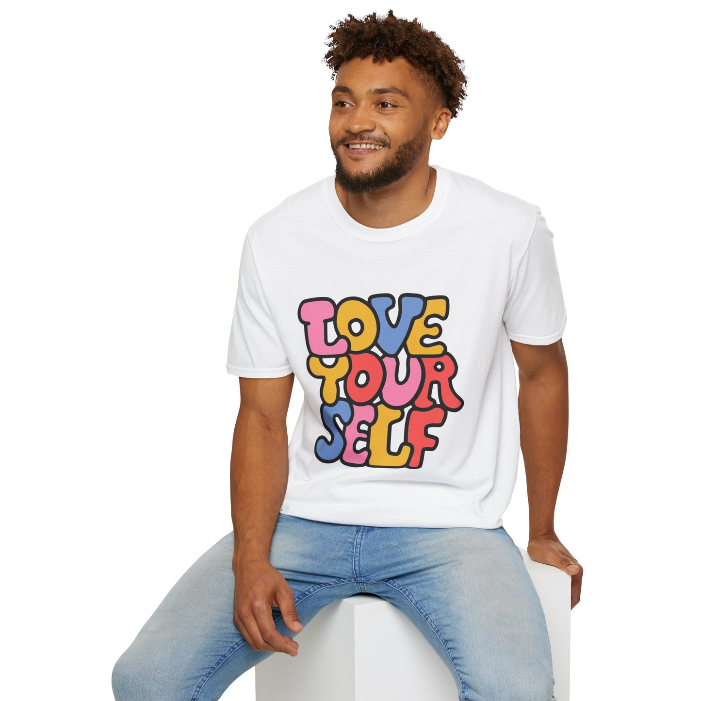 Inspirational Unisex Softstyle T-Shirt - 'Love Your Self'