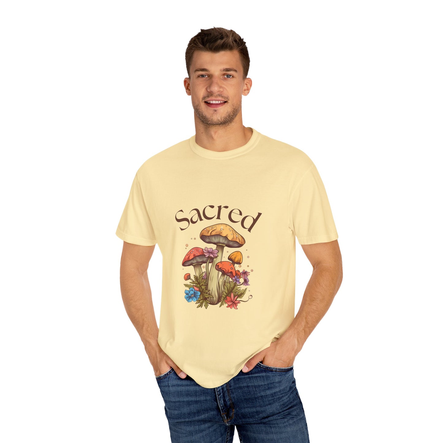 Sacred Mushroom Unisex Garment-Dyed T-Shirt