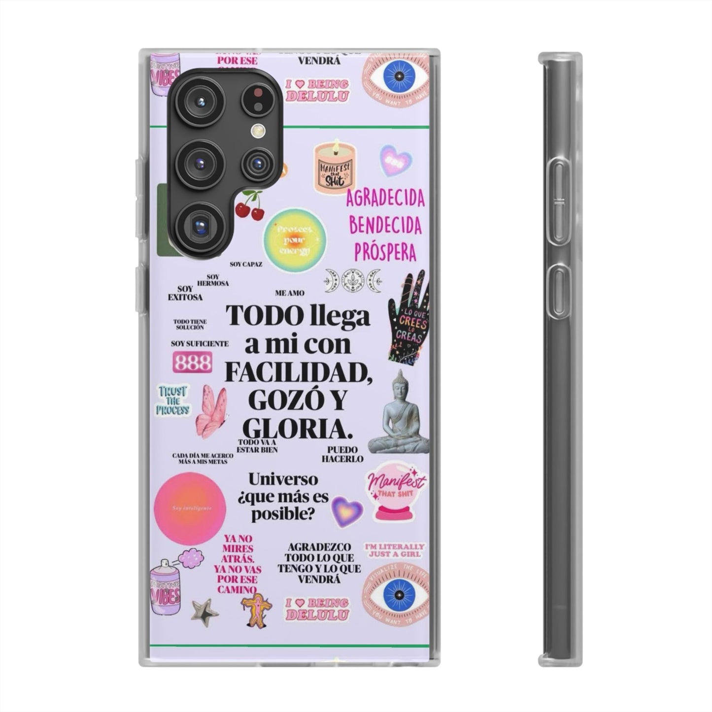 Positive Affirmation Flexi Cases for iPhone, Inspirational Phone Cover, Motivational Case, Gift for Her, Trendy Phone Protector