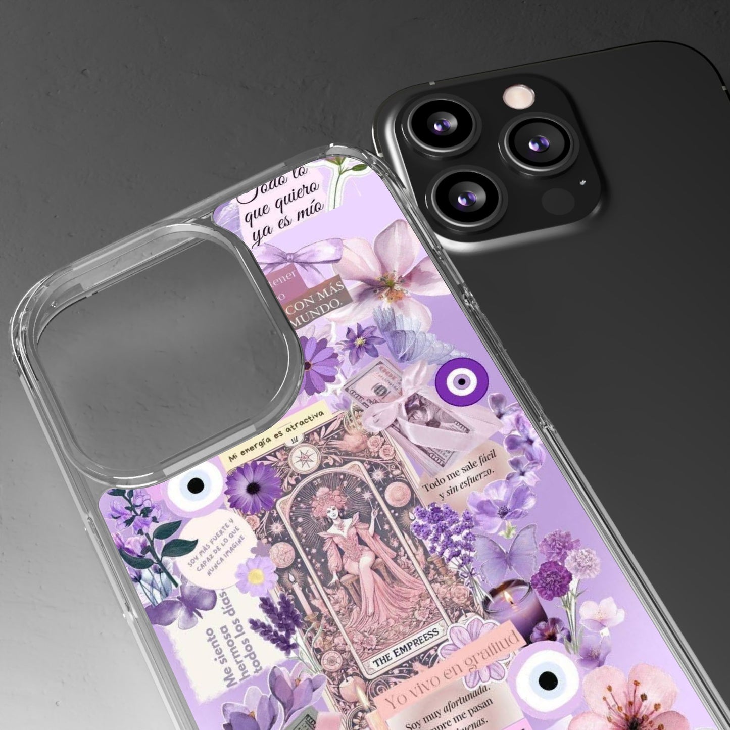 Beautiful Floral Phone Case, Clear Case, Cute Accessories, Gift for Her, Phone Protection, Trendy Tech