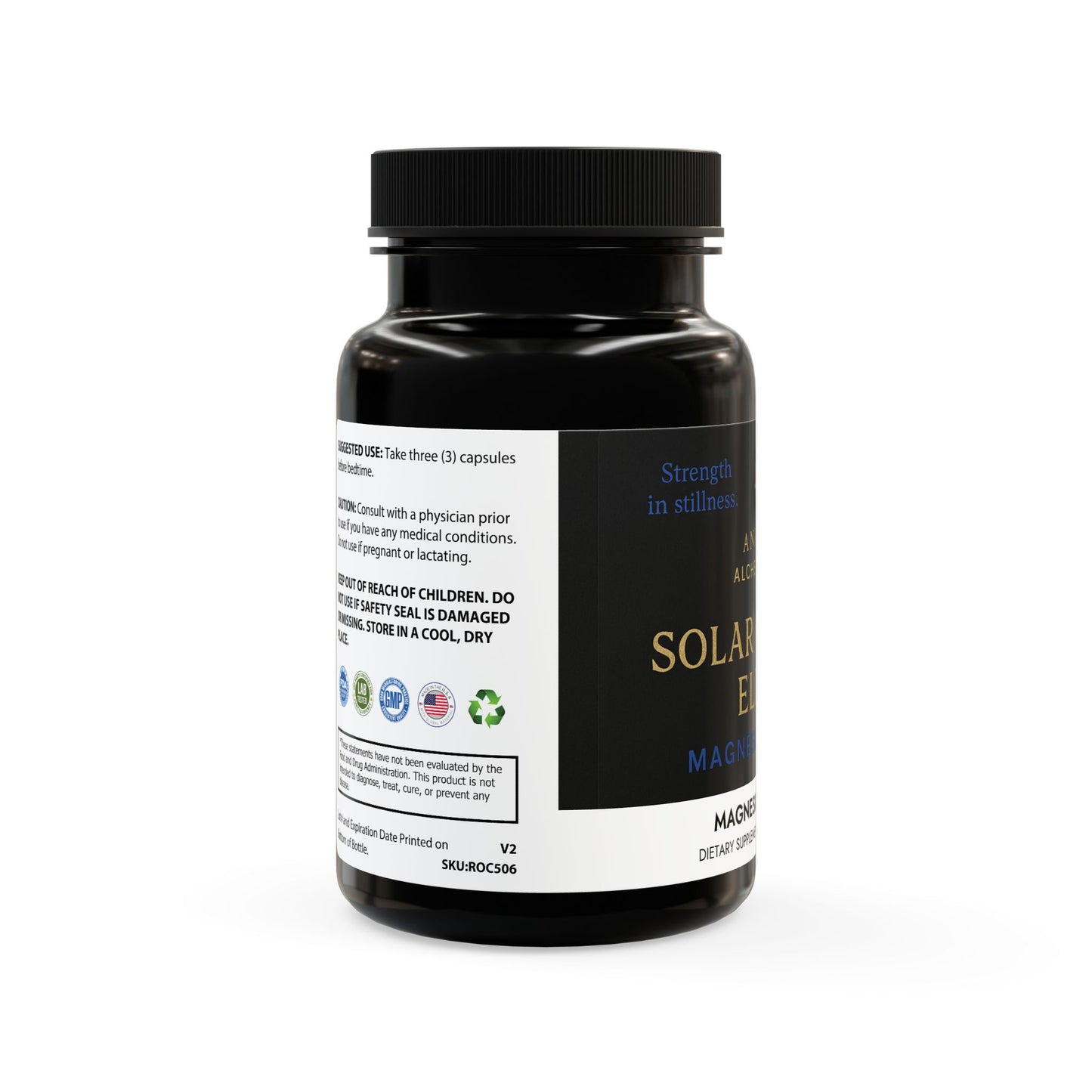 🜂 Solar Ground Elixir | Magnesium + Zinc Supplement (90 Capsules)