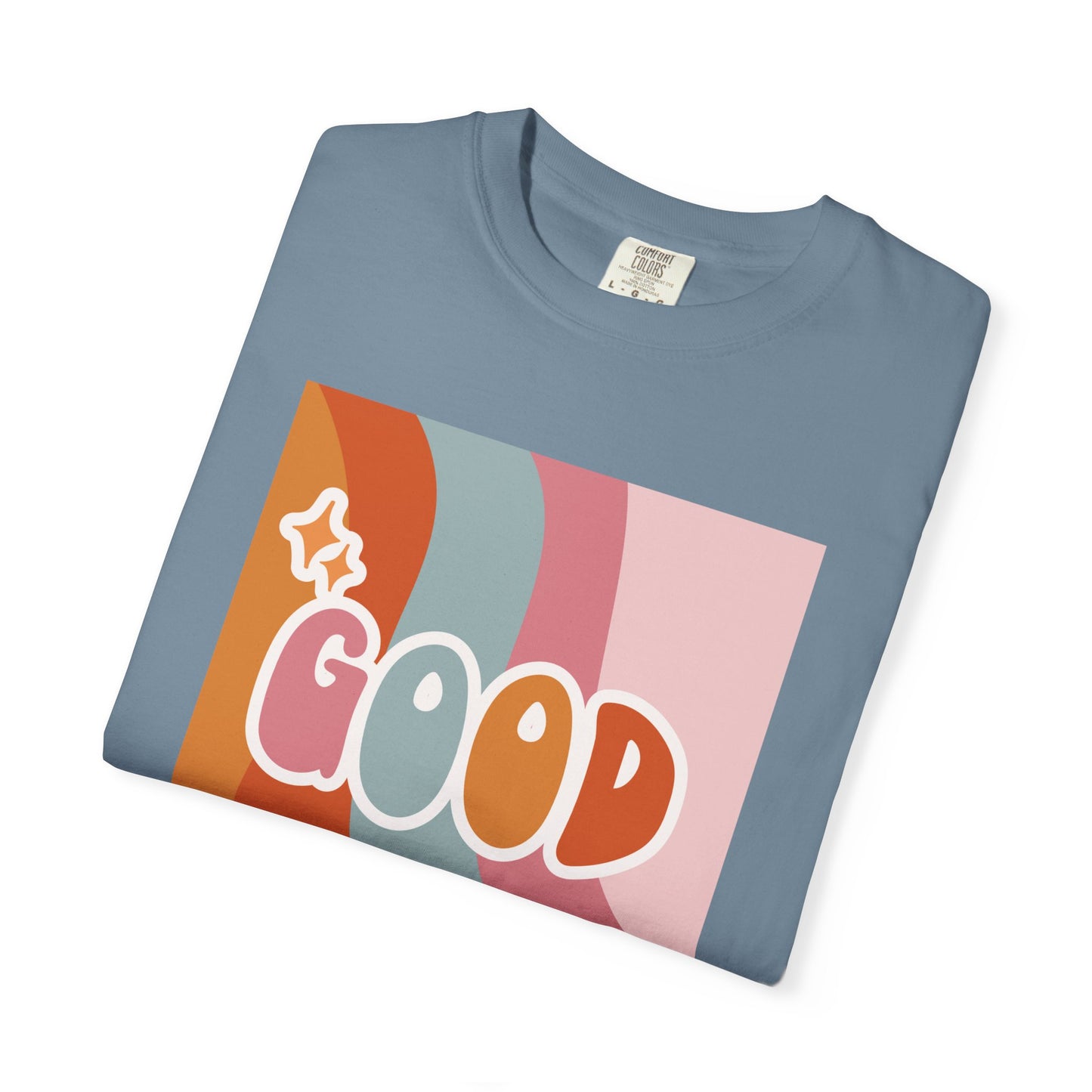 Good Vibes Unisex Garment-Dyed T-Shirt – Relaxed Fit Summer Tee