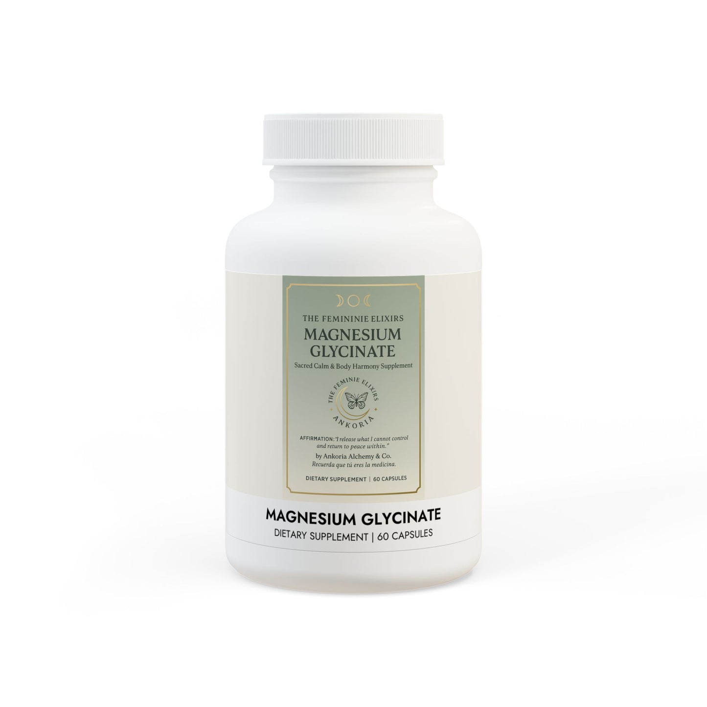 The Feminine Elixirs | Magnesium Glycinate (60 Capsules) Sacred Calm & Body Harmony Supplement