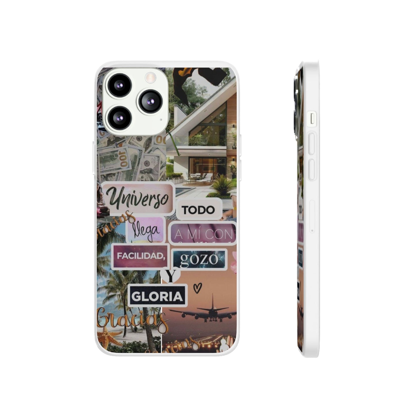 Vibrant Flexi Phone Case with Inspirational Quotes, Bohemian Style, Perfect Gift for Friends, Travelers, Birthdays, Everyday Use