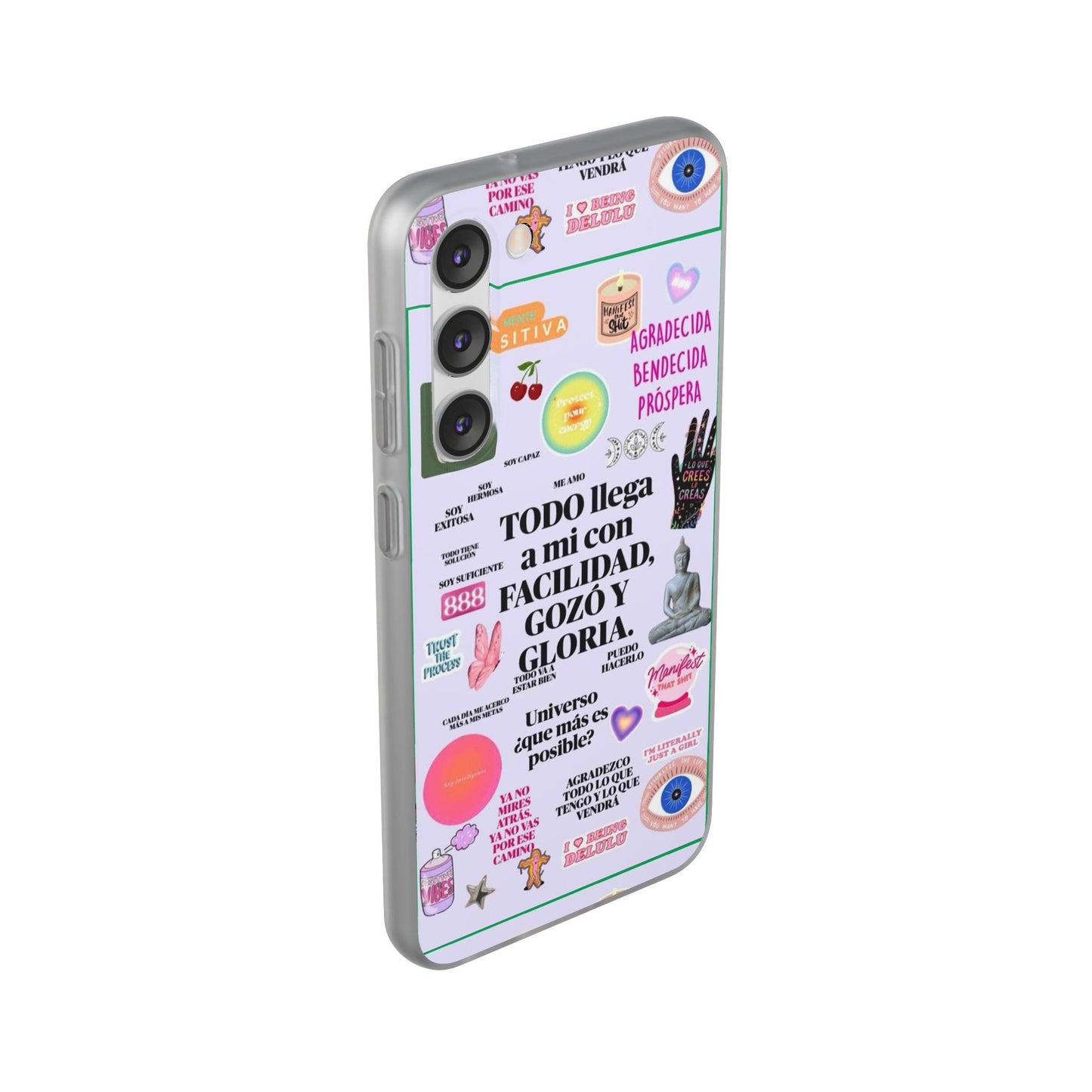 Positive Affirmation Flexi Cases for iPhone, Inspirational Phone Cover, Motivational Case, Gift for Her, Trendy Phone Protector