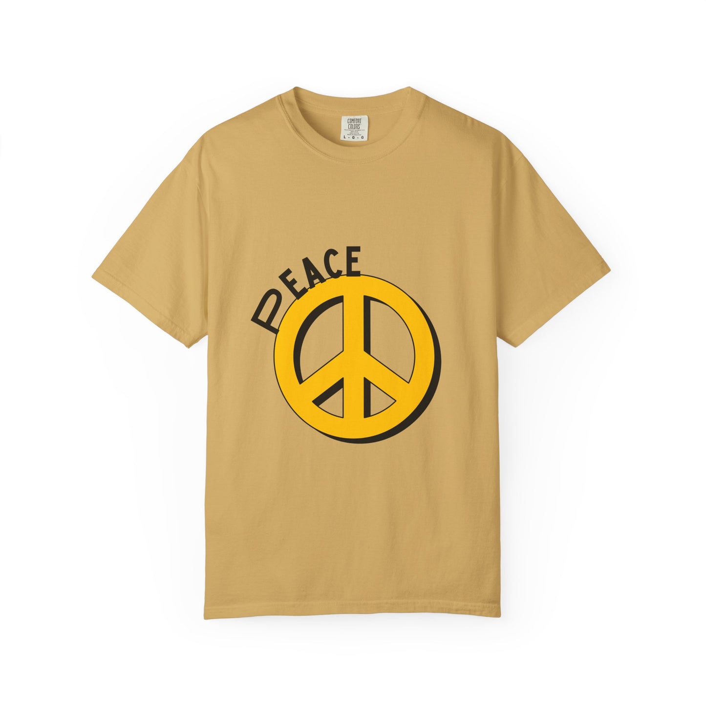 Peace Graphic Unisex T-Shirt - Garment-Dyed White Tee for Casual Vibes
