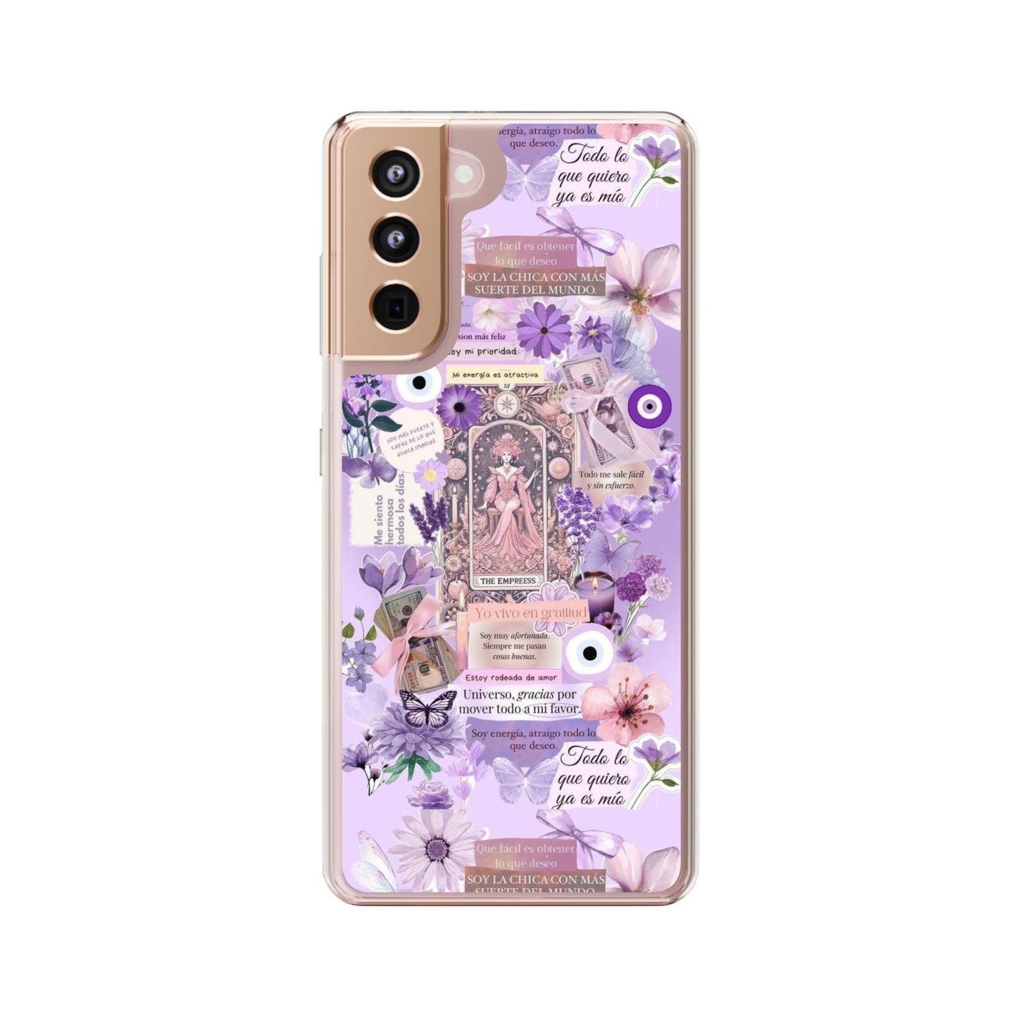 Beautiful Floral Phone Case, Clear Case, Cute Accessories, Gift for Her, Phone Protection, Trendy Tech