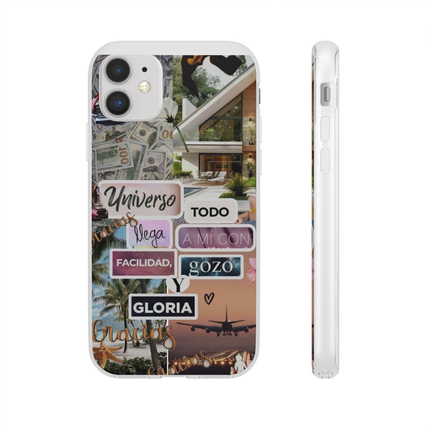 Vibrant Flexi Phone Case with Inspirational Quotes, Bohemian Style, Perfect Gift for Friends, Travelers, Birthdays, Everyday Use