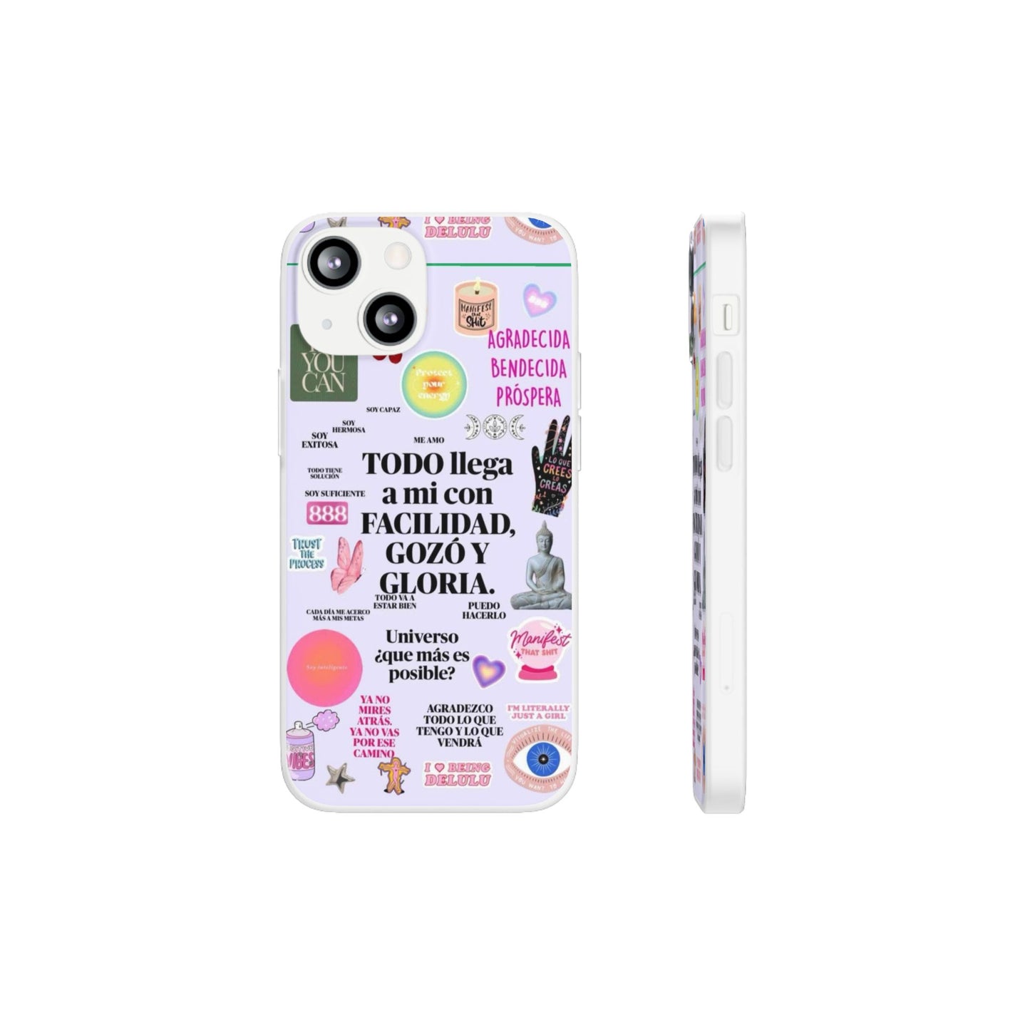 Positive Affirmation Flexi Cases for iPhone, Inspirational Phone Cover, Motivational Case, Gift for Her, Trendy Phone Protector