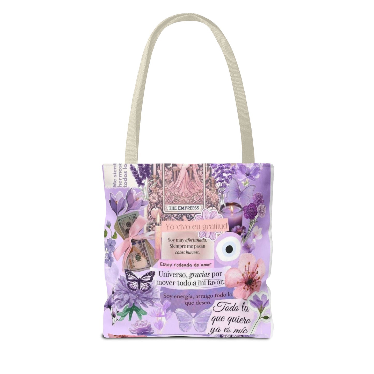 Botanical Inspirational Tote Bag, Eco-Friendly Shopping Bag, Gift for Her, Floral Art Bag, Motivational Quote Carryall