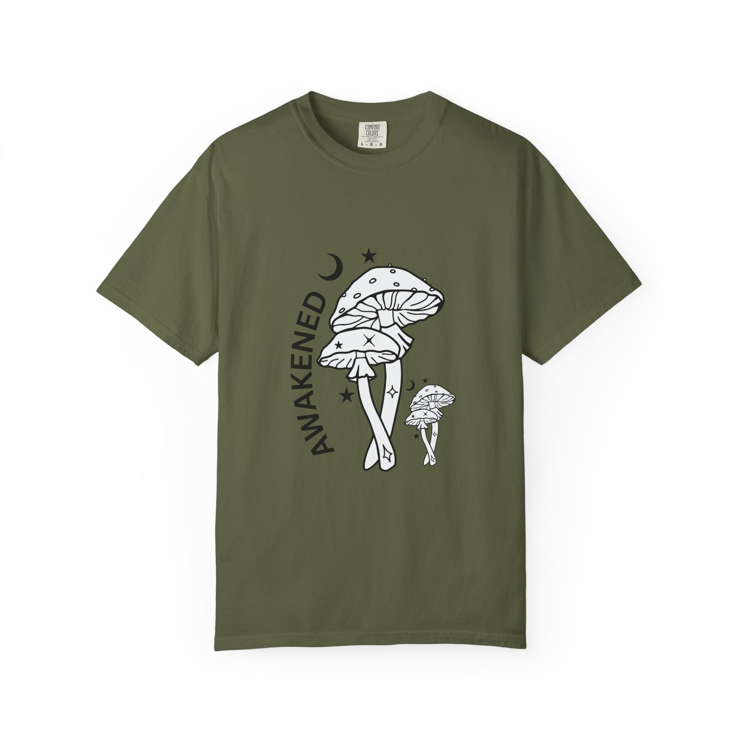 Unisex Garment-Dyed T-Shirt - "Awakened" Mushroom Design for Nature Lovers