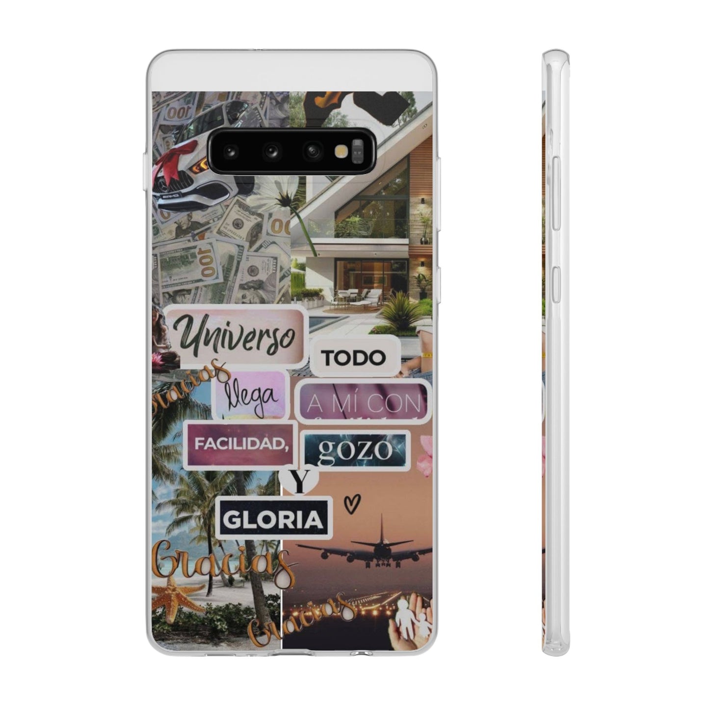 Vibrant Flexi Phone Case with Inspirational Quotes, Bohemian Style, Perfect Gift for Friends, Travelers, Birthdays, Everyday Use