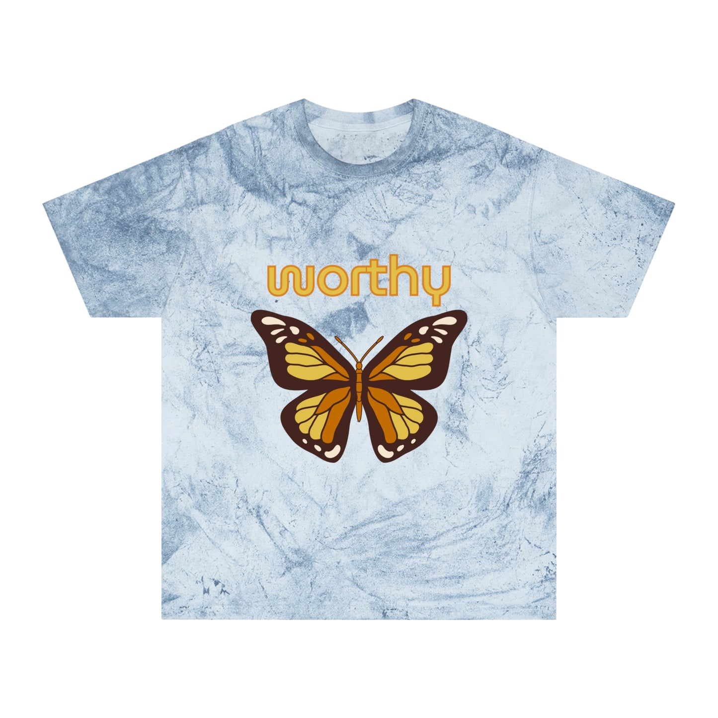 Worthy Butterfly Unisex Color Blast T-Shirt | Positive Vibes Apparel