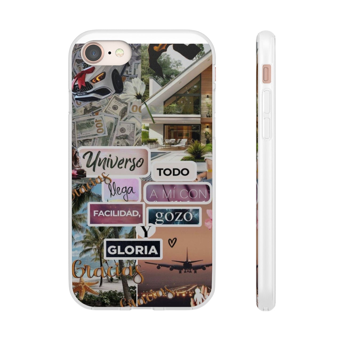 Vibrant Flexi Phone Case with Inspirational Quotes, Bohemian Style, Perfect Gift for Friends, Travelers, Birthdays, Everyday Use