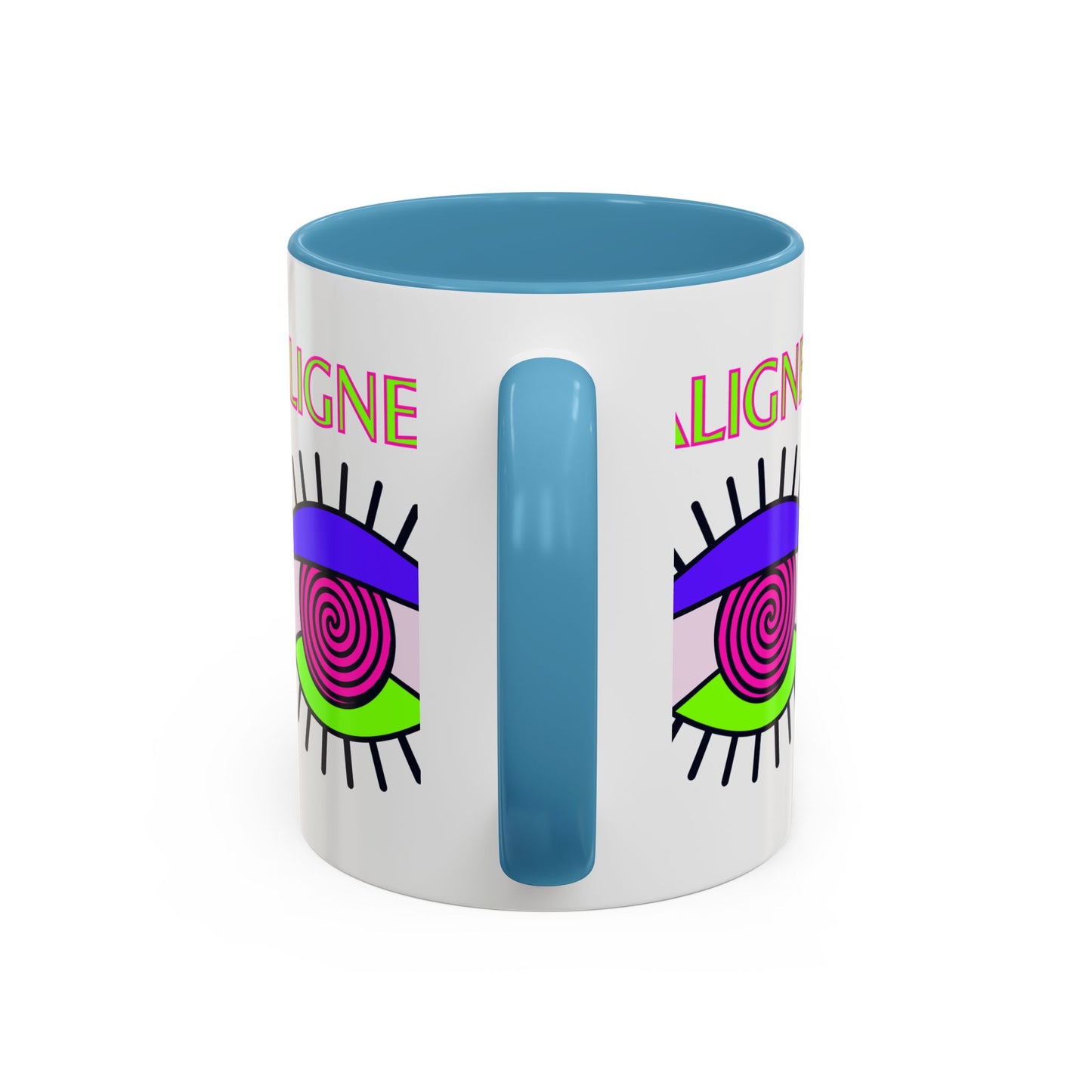 Aligned Eye Accent Coffee Mug - Inspirational Gift, Unique Artwork, Home Decor, Mindfulness Mug, Boho Style
