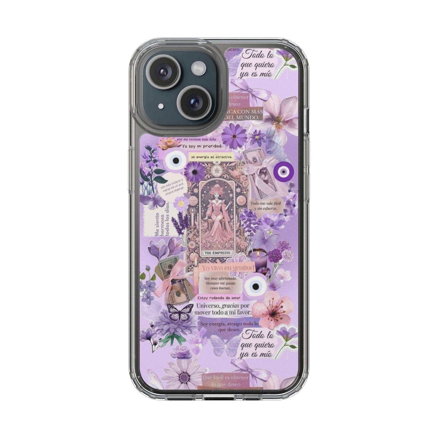 Beautiful Floral Phone Case, Clear Case, Cute Accessories, Gift for Her, Phone Protection, Trendy Tech