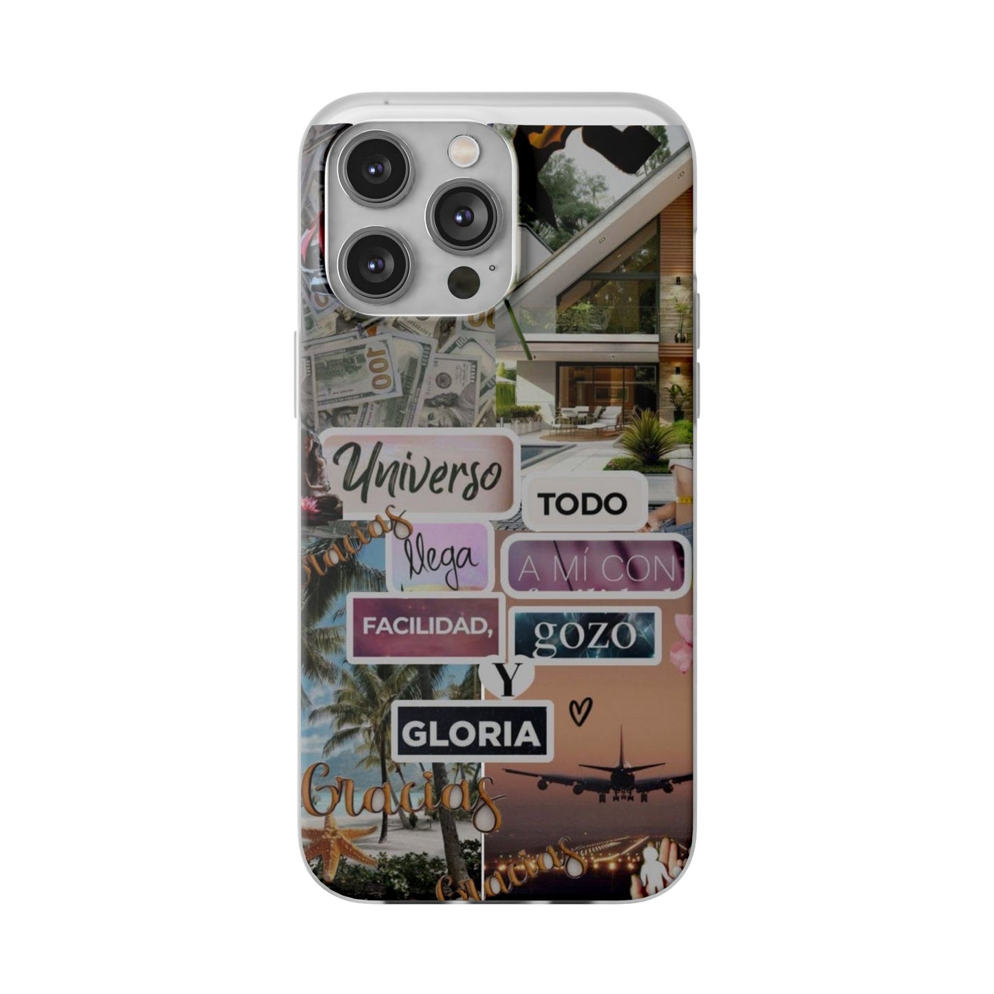 Vibrant Flexi Phone Case with Inspirational Quotes, Bohemian Style, Perfect Gift for Friends, Travelers, Birthdays, Everyday Use