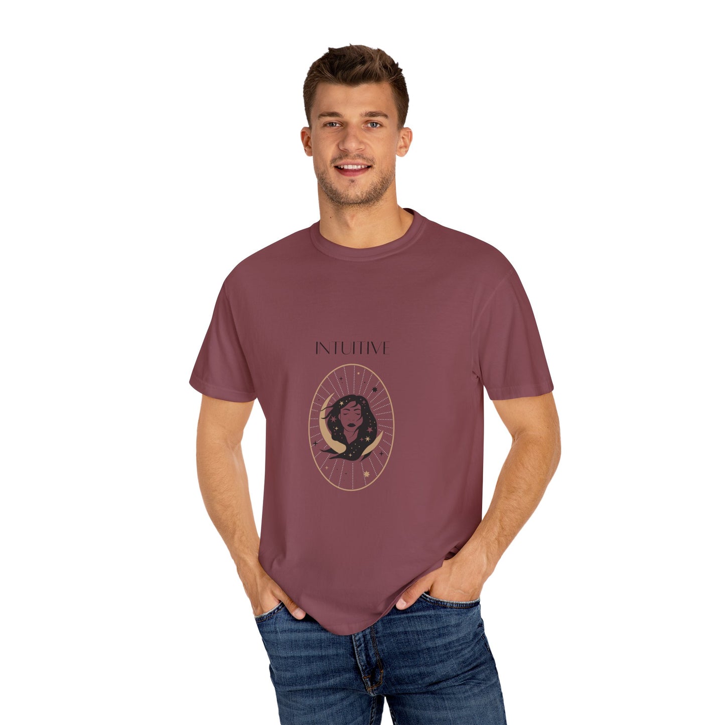 Intuitive Unisex Garment-Dyed T-Shirt | Astrology-Inspired Design