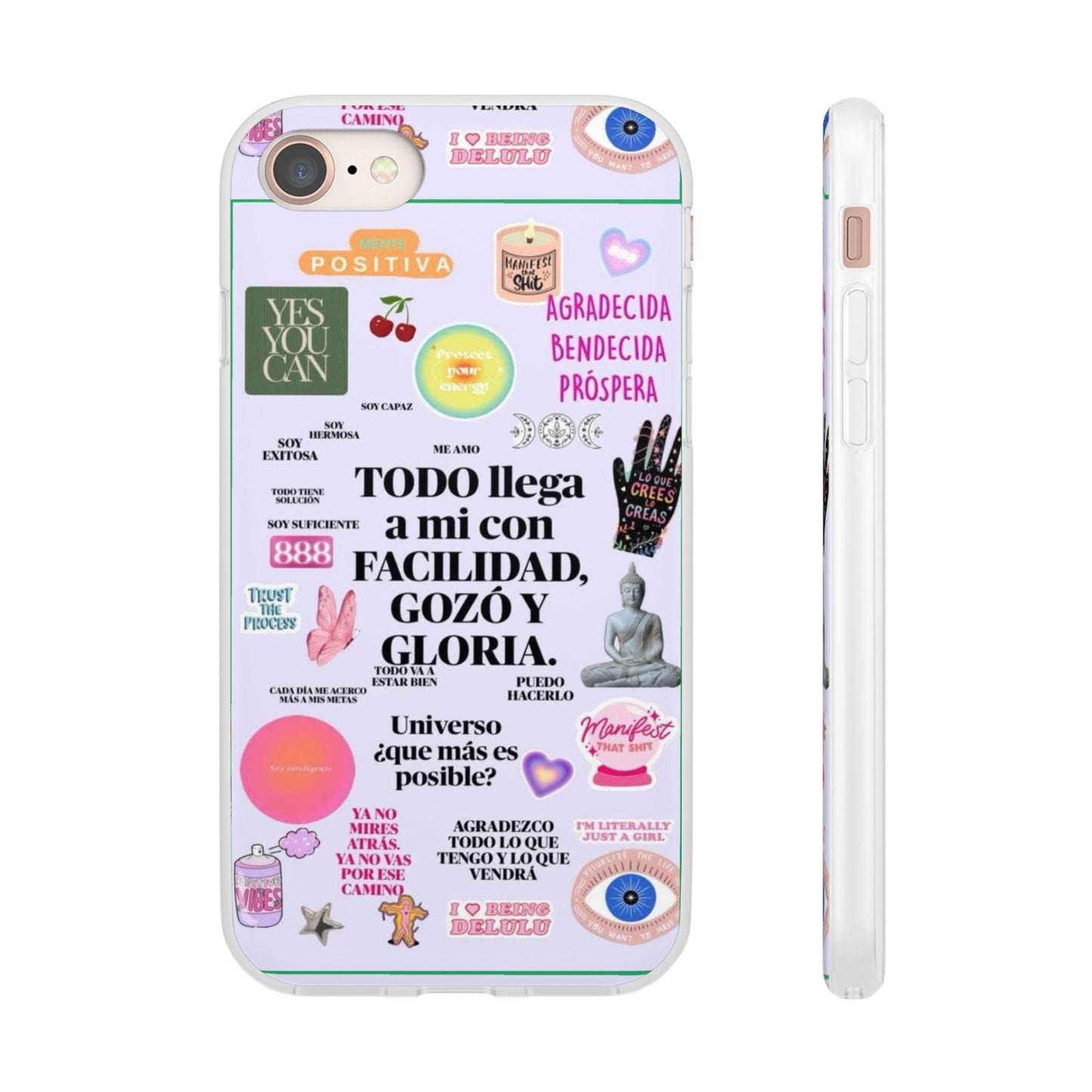 Positive Affirmation Flexi Cases for iPhone, Inspirational Phone Cover, Motivational Case, Gift for Her, Trendy Phone Protector