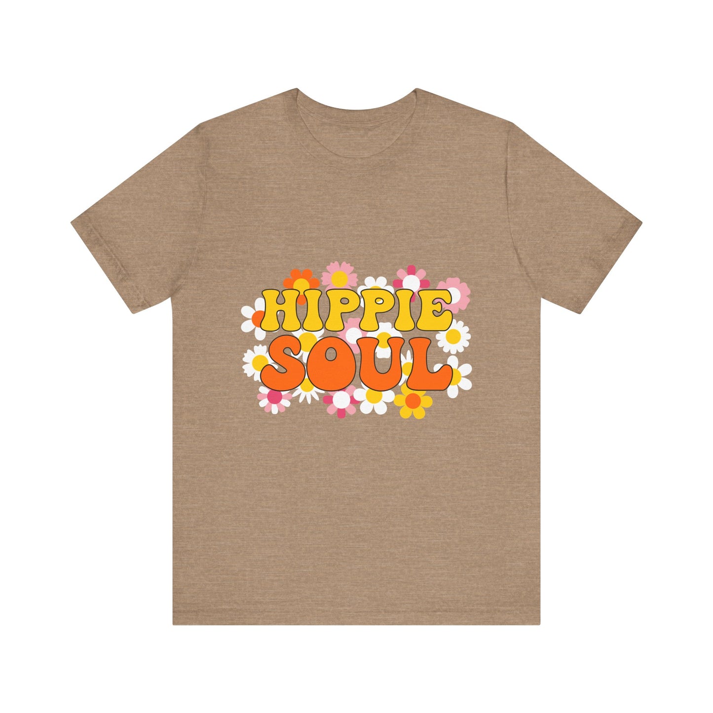 Hippie Soul Unisex Tee - Retro Floral Graphic T-Shirt for Free Spirits