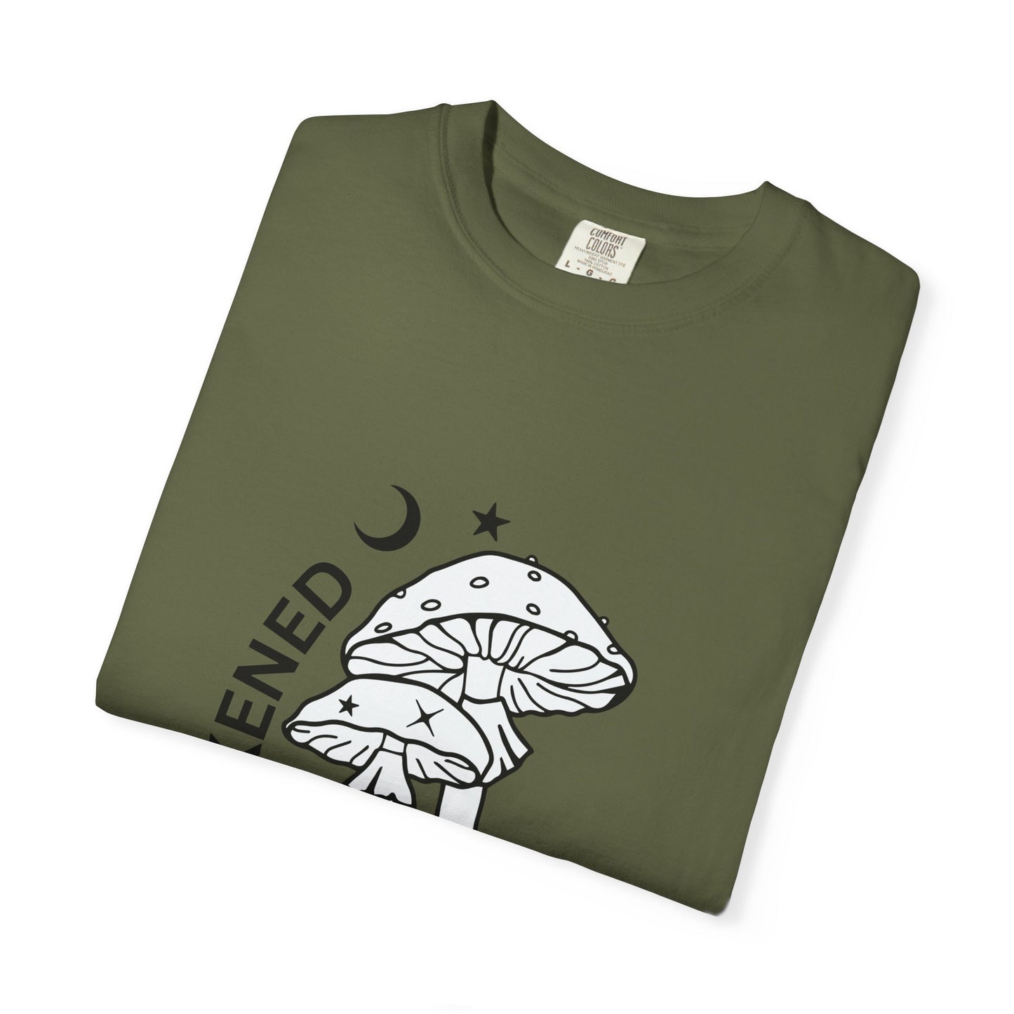 Unisex Garment-Dyed T-Shirt - "Awakened" Mushroom Design for Nature Lovers